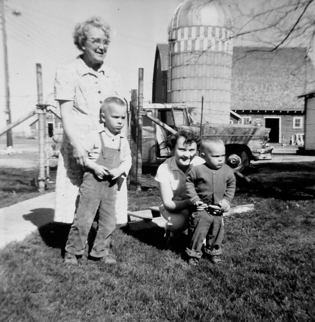 Minnie Eastvold and daughter and grandsons
