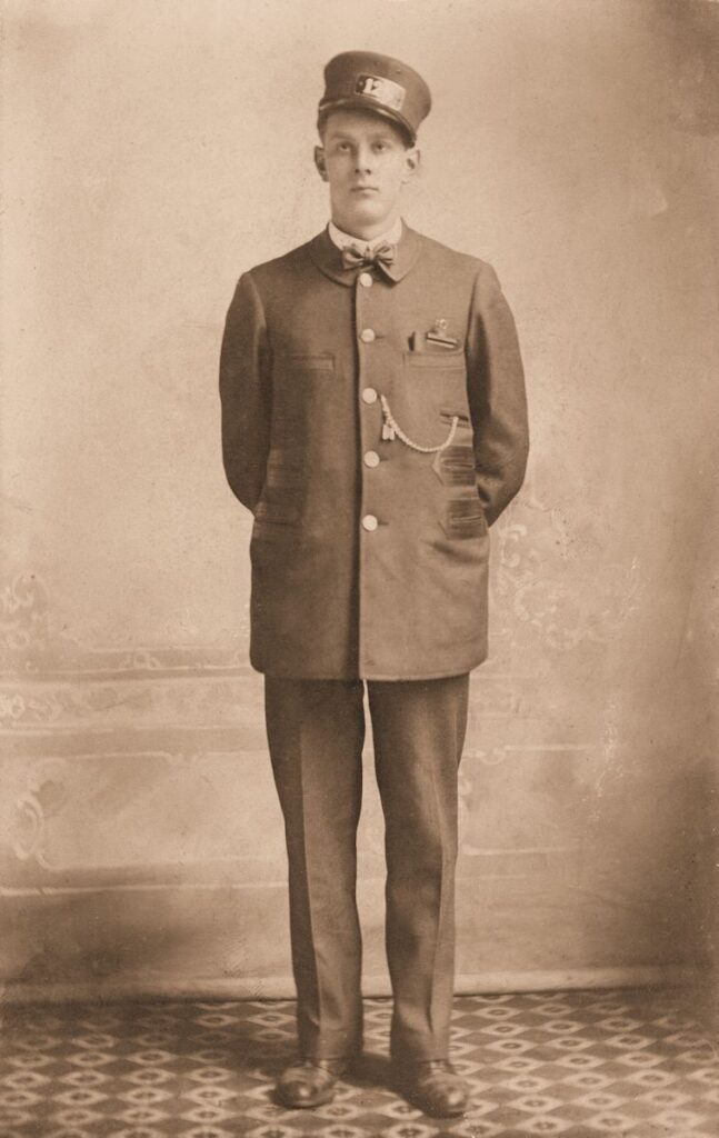 Peter Espe - Streetcar Conductor in 1909